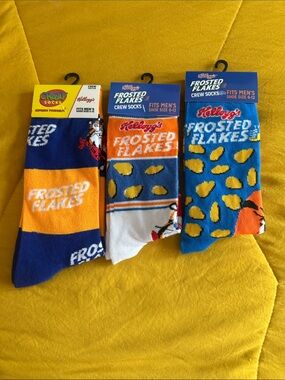 Kellogg's Frosted Flakes Men's Crew Socks - Blue & Orange